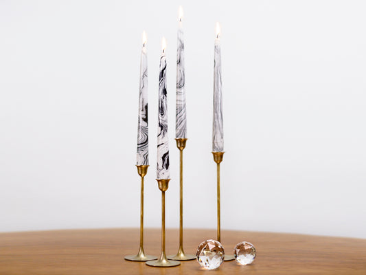 How to Make Marbled Candles