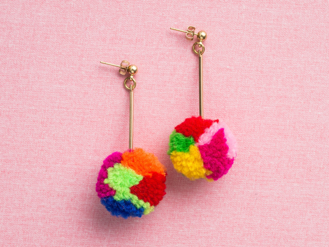 DIY Pom-Pom Earrings