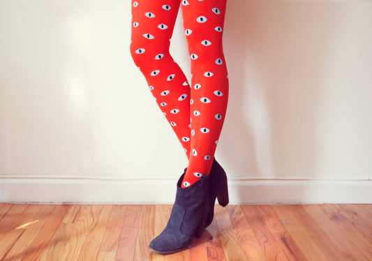DIY Hand-Painted Evil Eye Tights