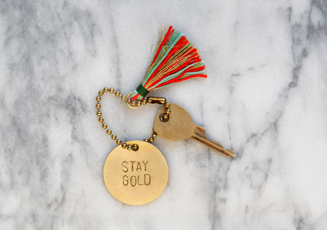 DIY Stamped Brass Keychain