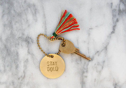 DIY Stamped Brass Keychain