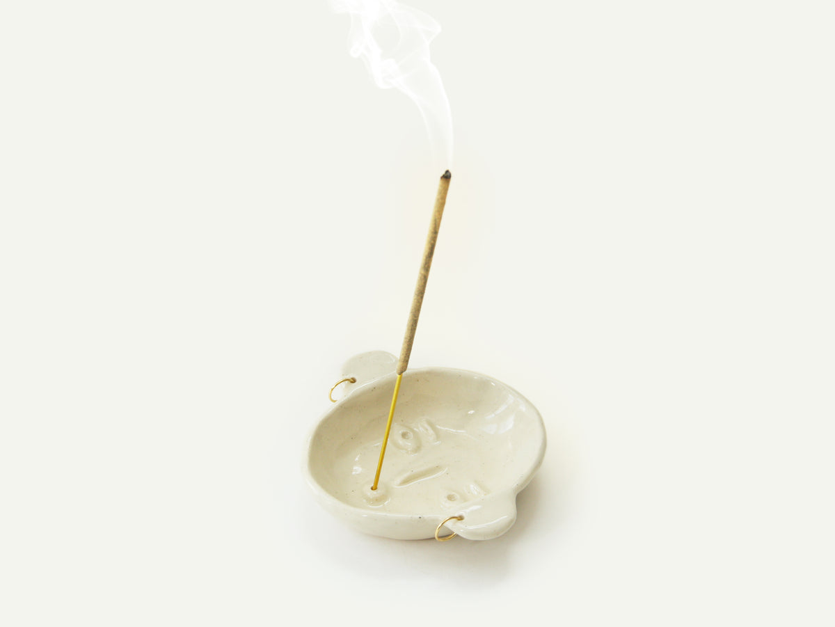 Ceramic Face Dish nº3 / Incense Holder / Ring Dish