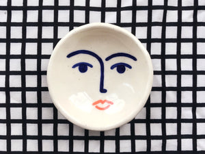 Ceramic Face Dish nº9 / Incense Holder / Ring Dish