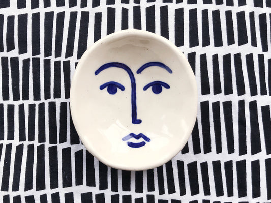 Ceramic Face Dish nº7 / Incense Holder / Ring Dish
