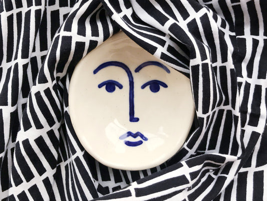 Ceramic Face Dish nº7 / Incense Holder / Ring Dish