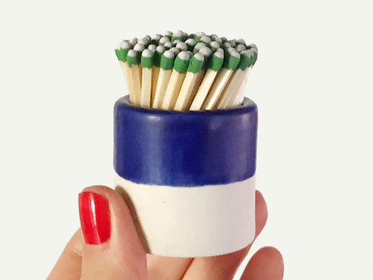 Ceramic Match Striker - Satin Cobalt on Porcelain