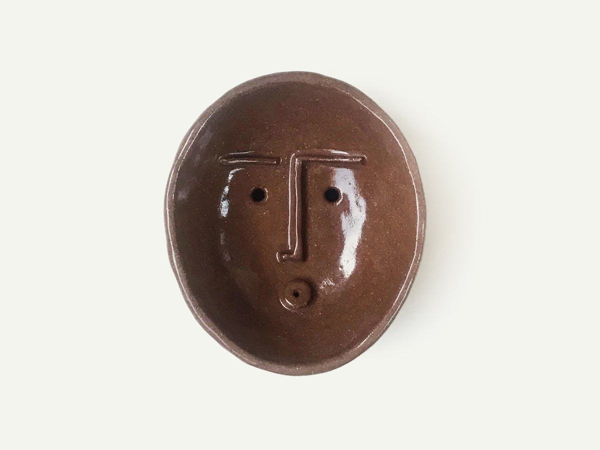 Ceramic Face Dish / Soap Holder / Incense Holder