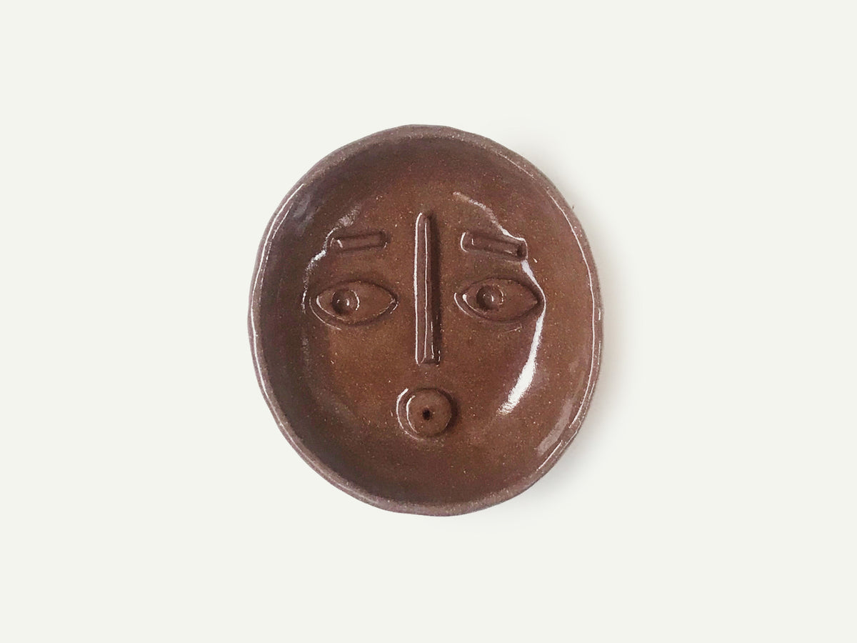Ceramic Face Dish / Incense Holder / Ring Dish