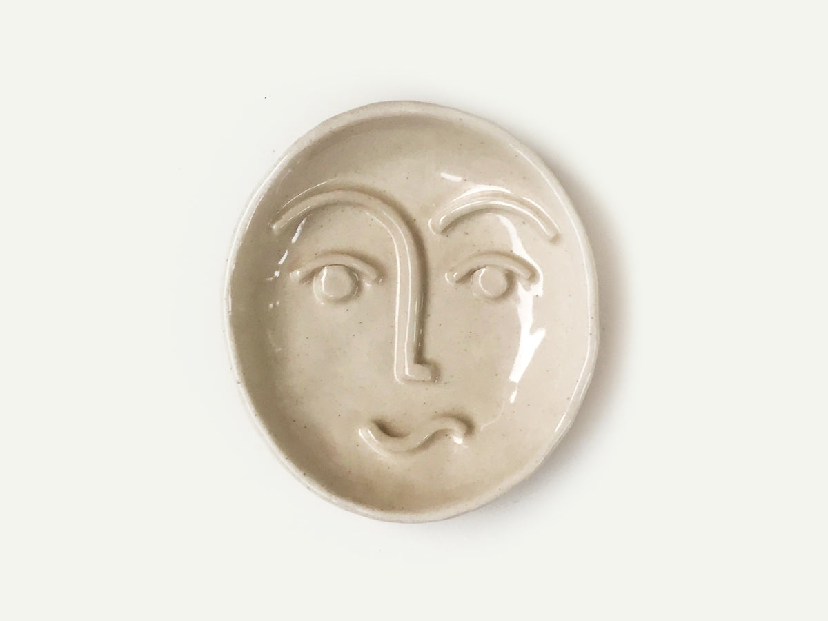 Ceramic Face Dish / Ring Dish