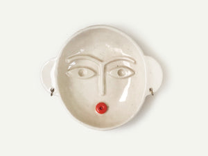 Frida Kahlo Ceramic Face Dish / Incense Holder / Ring Dish