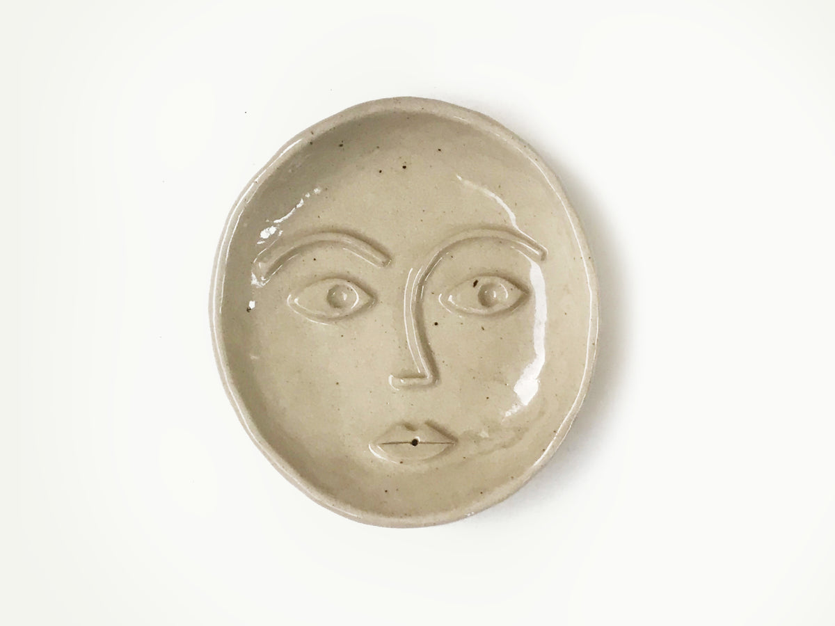 Ceramic Face Dish / Incense Holder / Ring Dish