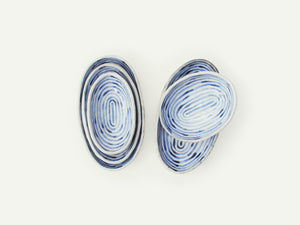 Indigo Blue Ceramic Oval Dish