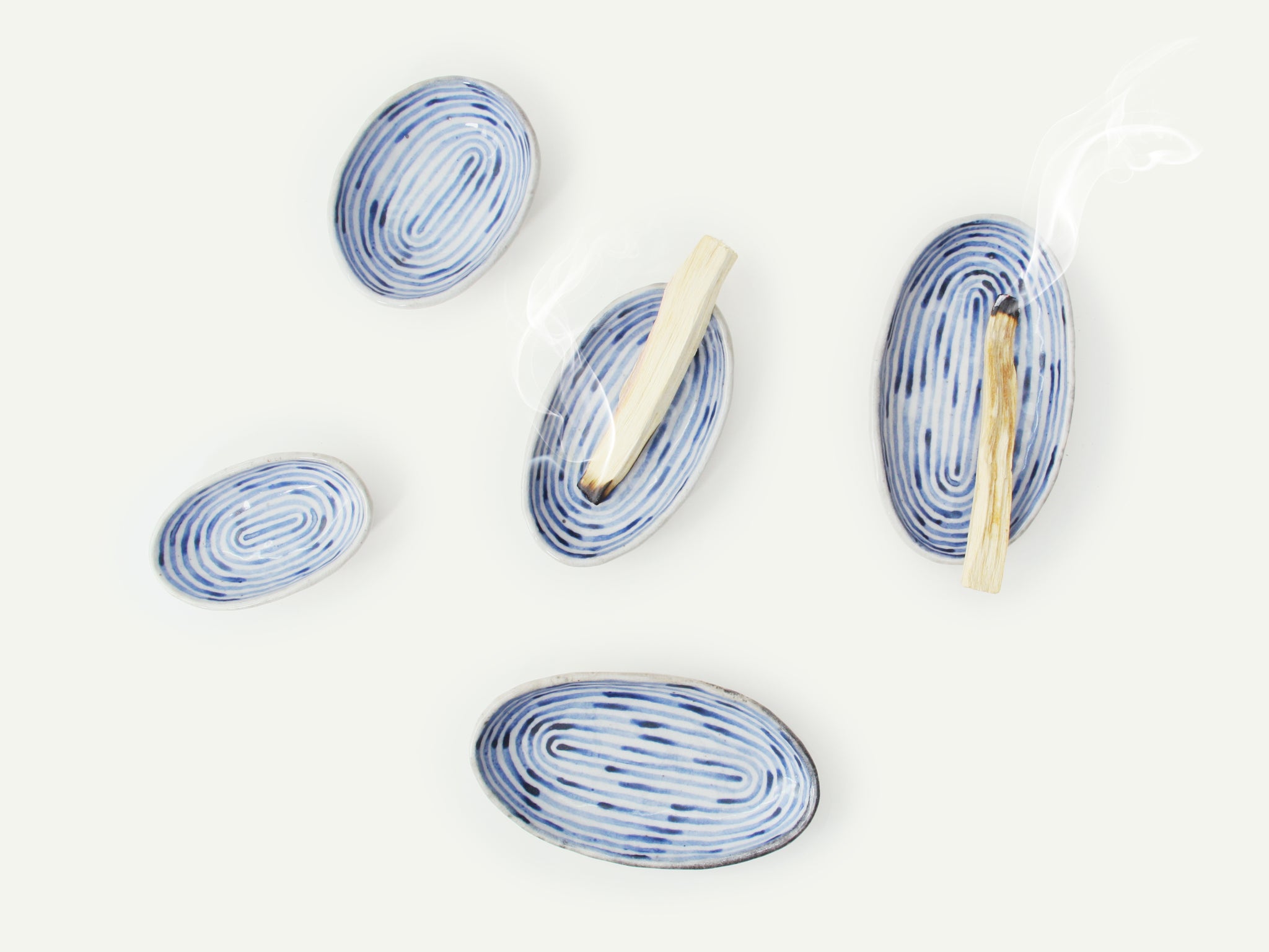 Indigo Blue Ceramic Oval Dish