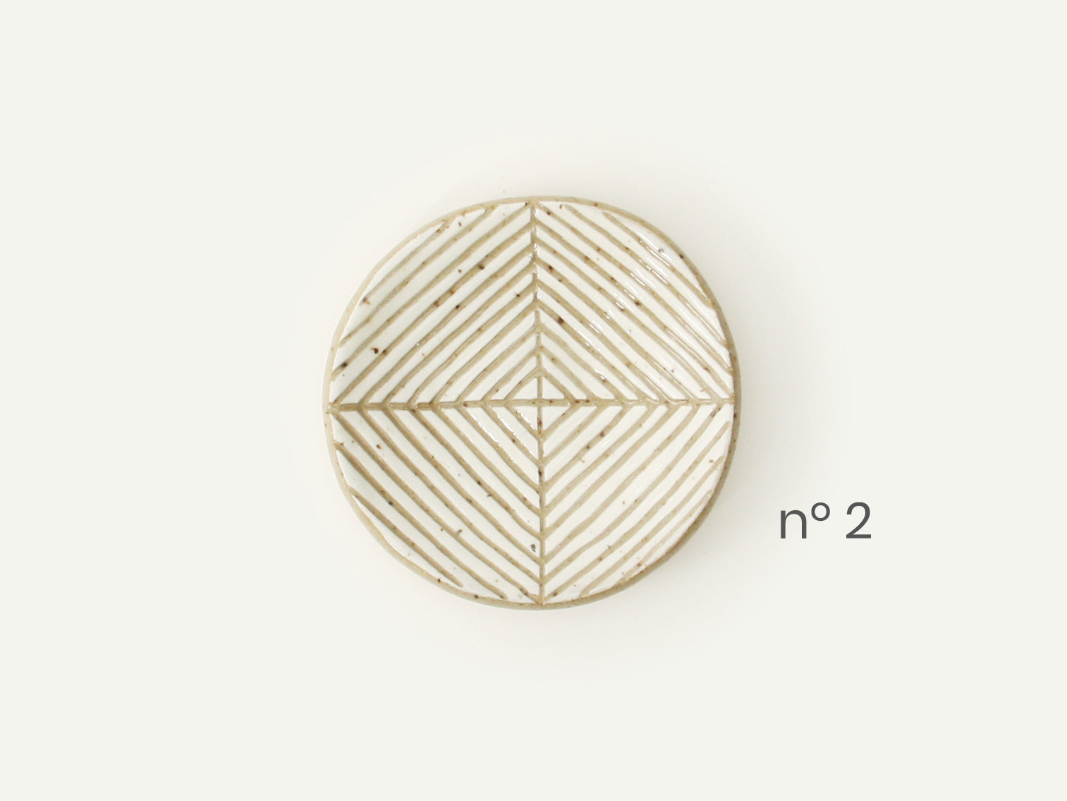 White Carved Ring Dish / Incense Holder
