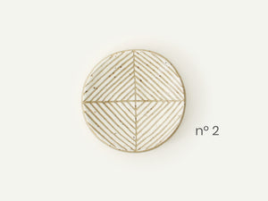 White Carved Ring Dish / Incense Holder