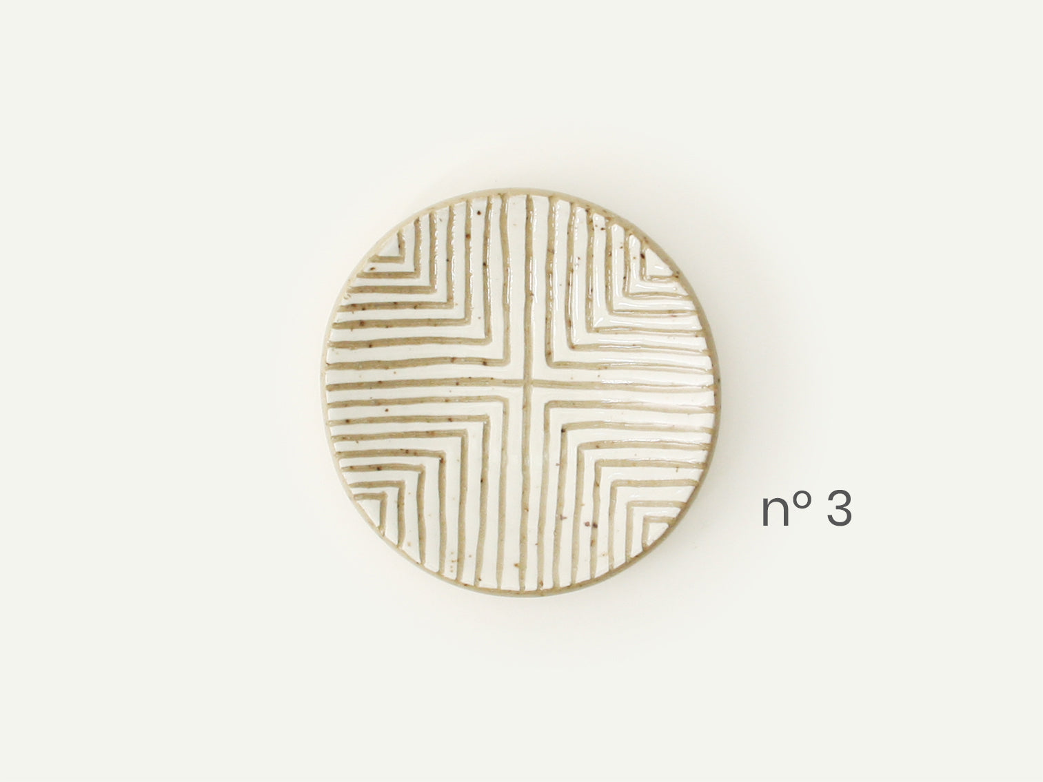 White Carved Ring Dish / Incense Holder
