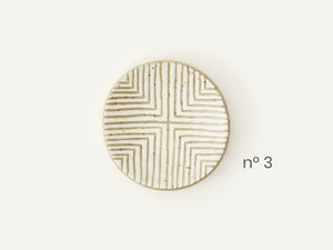 White Carved Ring Dish / Incense Holder