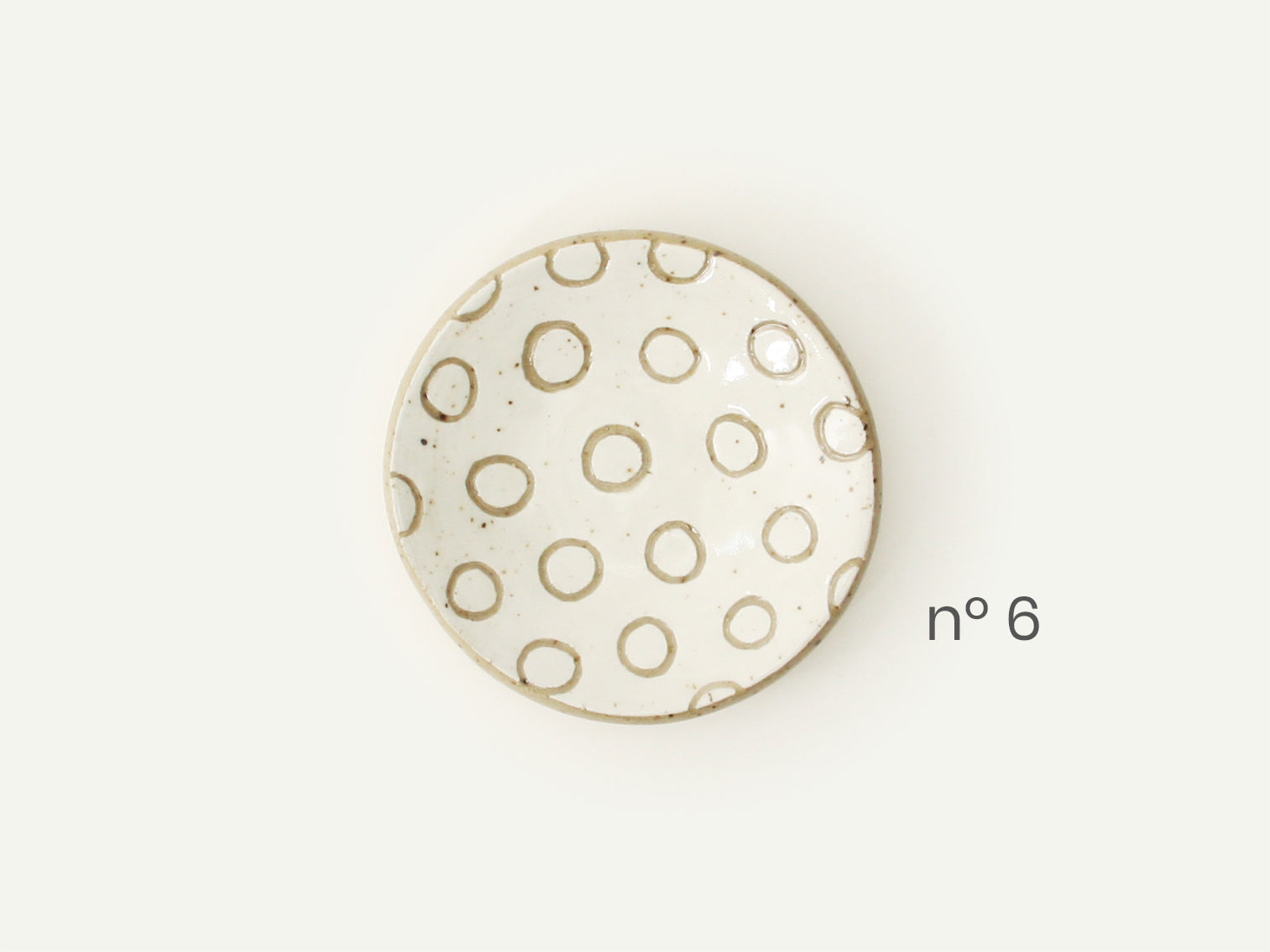 White Carved Ring Dish / Incense Holder