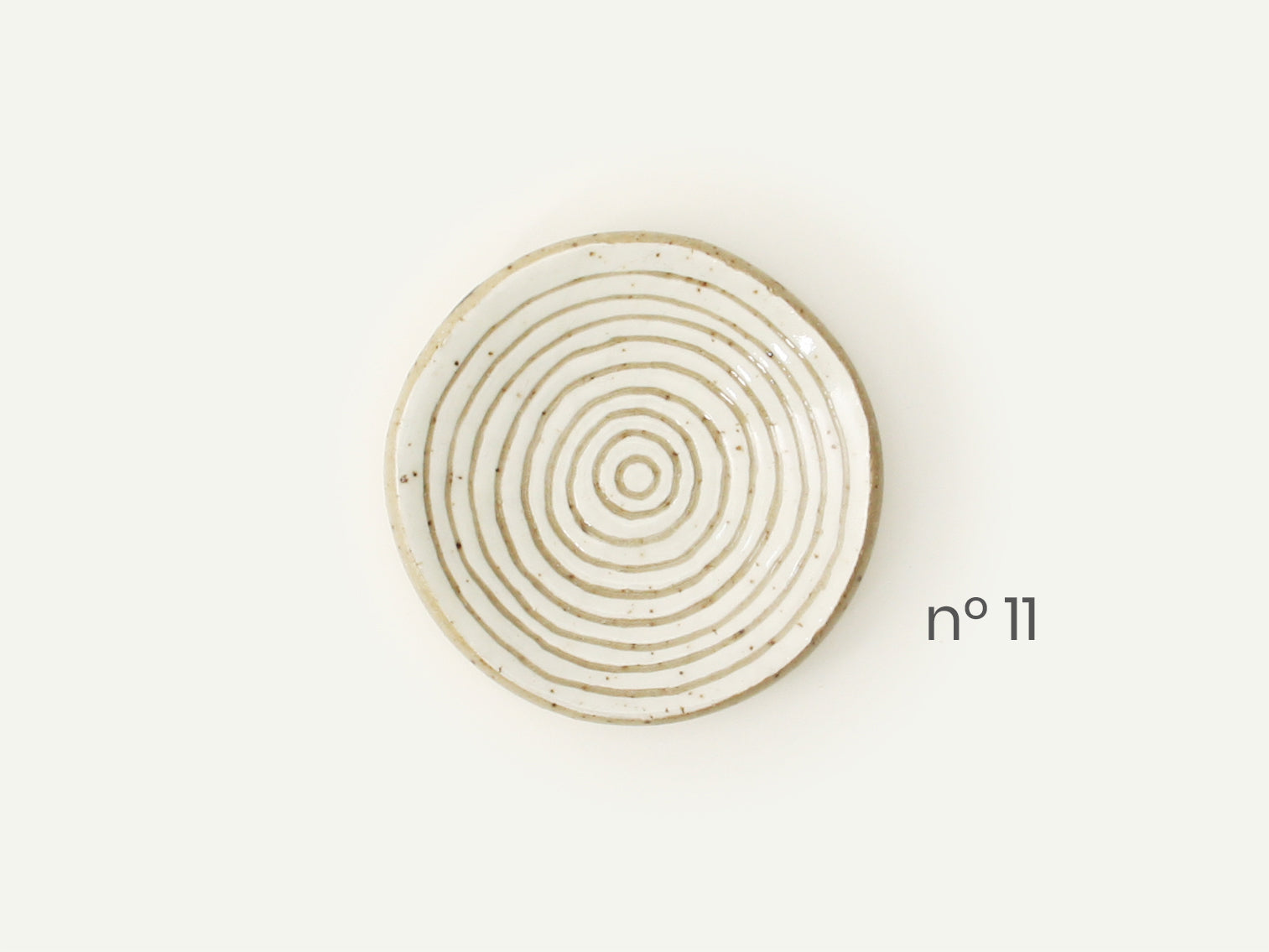 White Carved Ring Dish / Incense Holder
