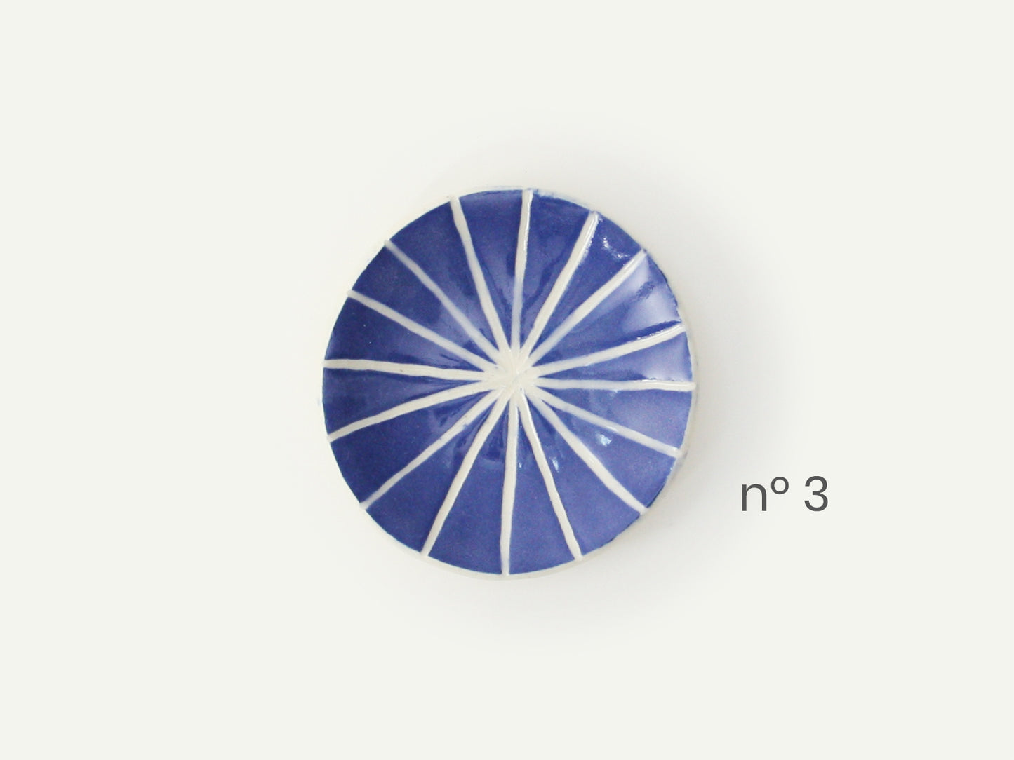 Blue Carved Ring Dish / Incense Holder