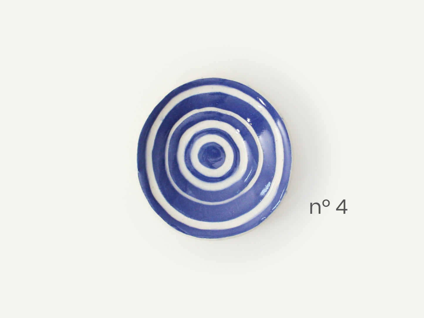 Blue Carved Ring Dish / Incense Holder