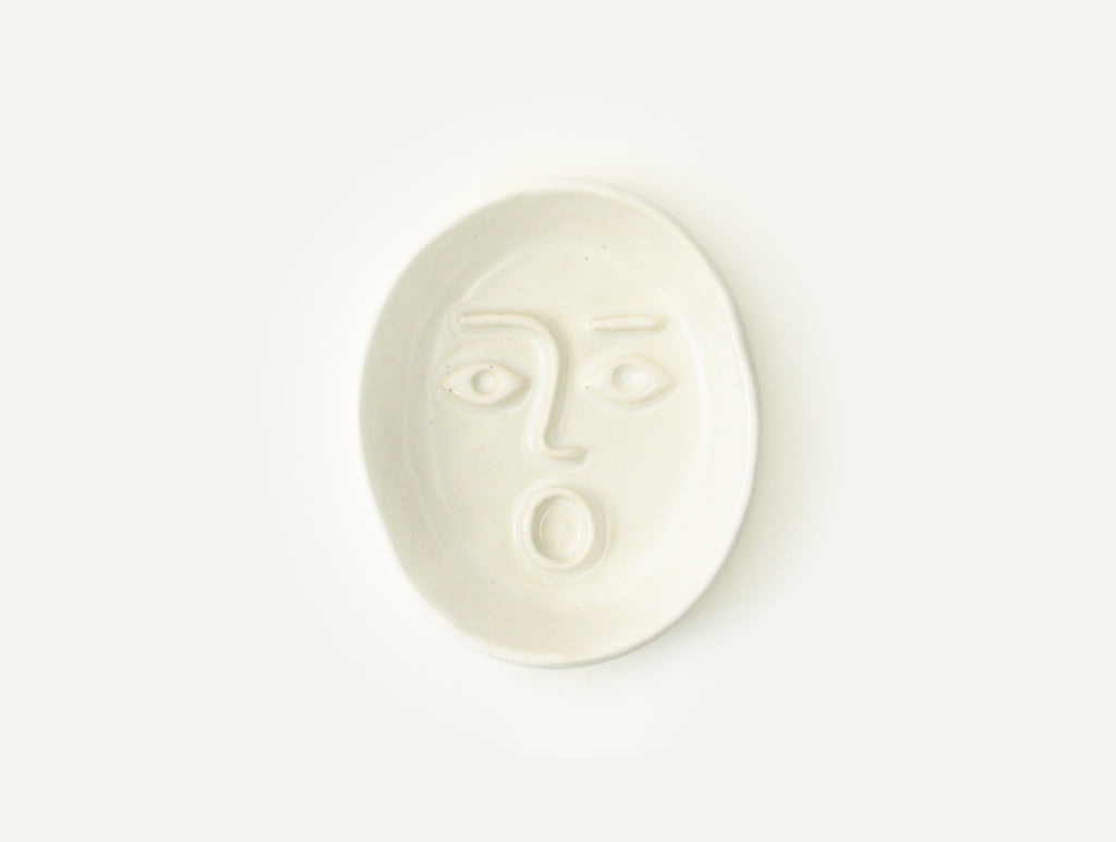 Ceramic Face Dish nº1 / Incense Holder / Soap or Ring Dish