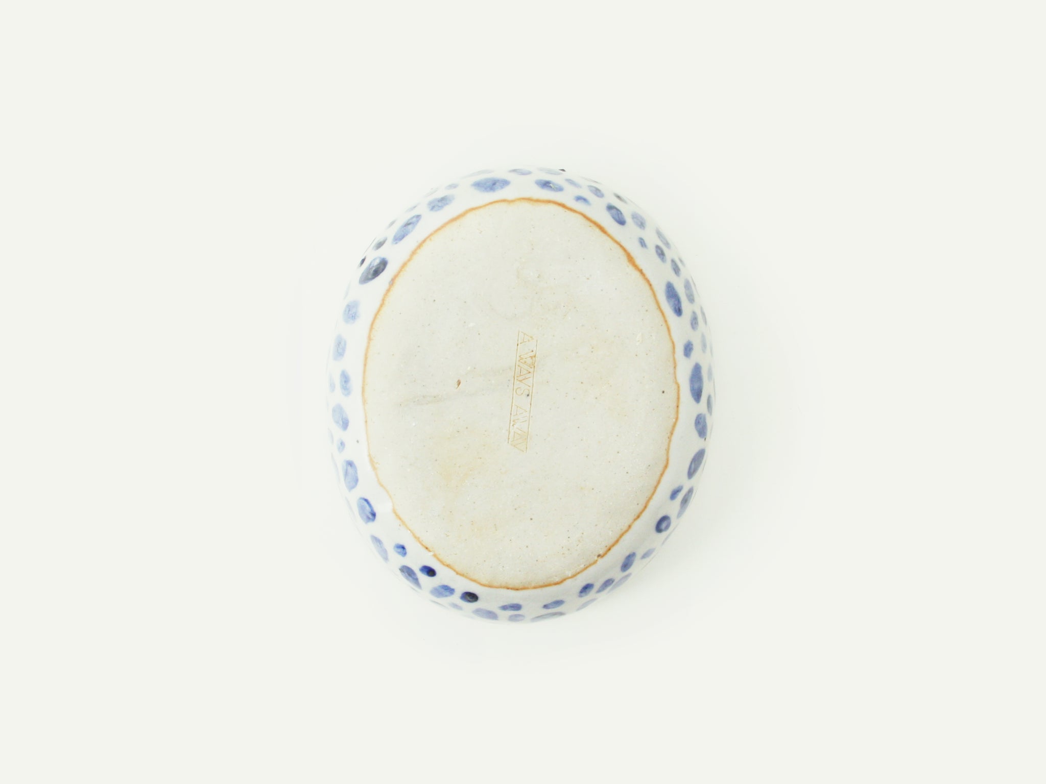 Indigo Blue Oval Terrazzo Bowl