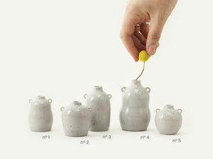 Miniature Glossy Gray Bud Vase / Urn
