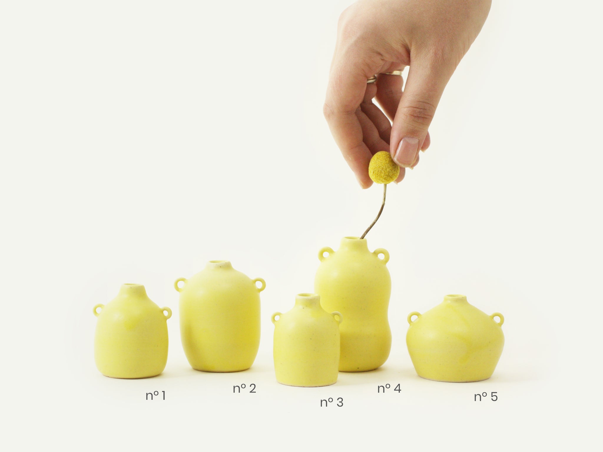 Miniature Yellow Bud Vase / Urn