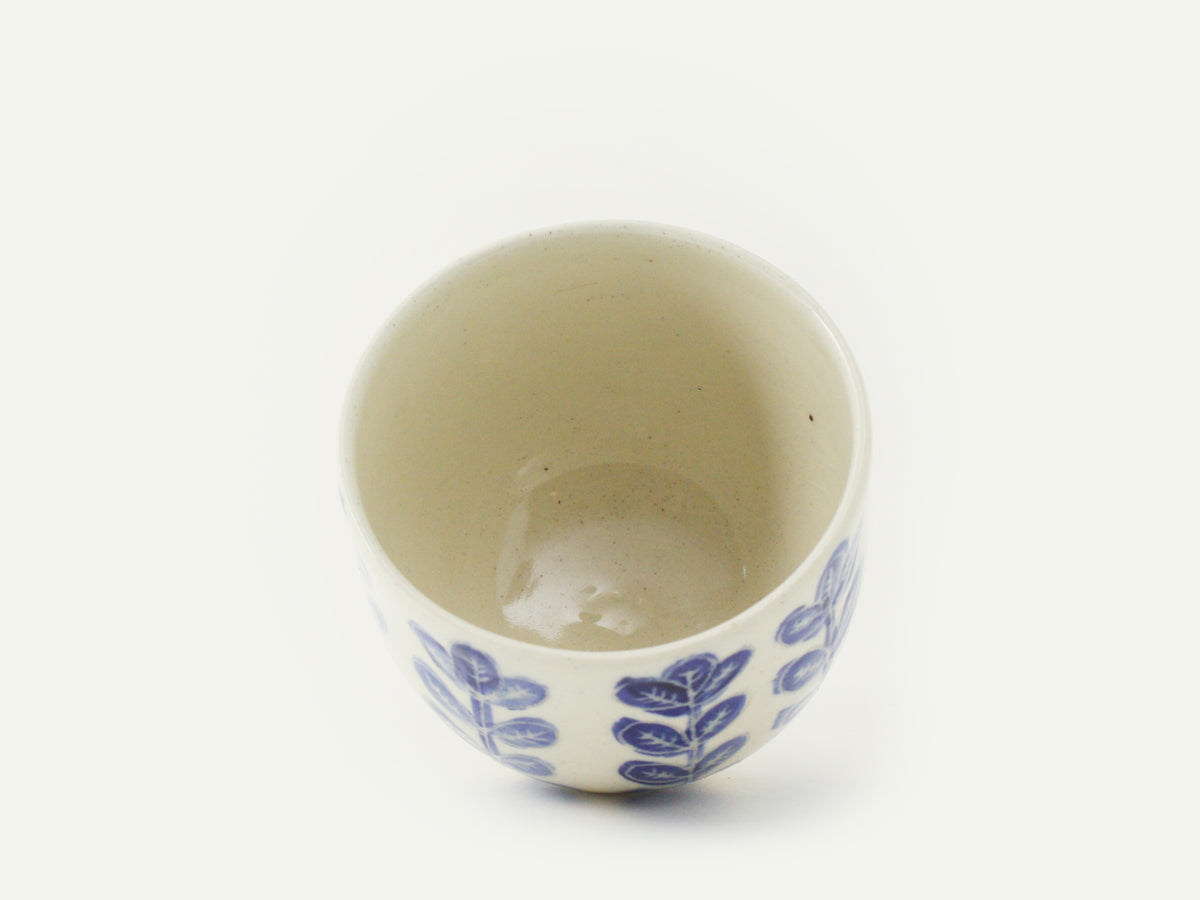 Ceramic Blooming Blue Flower Cup