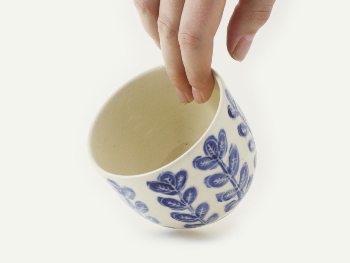 Ceramic Blooming Blue Flower Cup