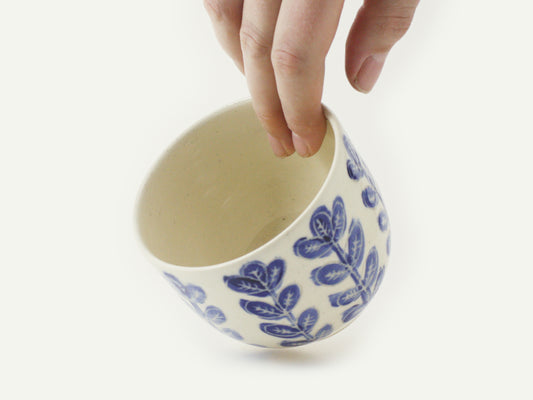 Ceramic Blooming Blue Flower Cup