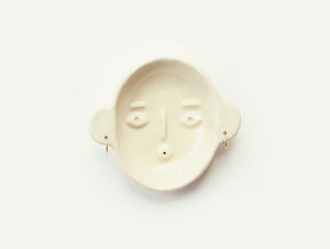 Ceramic Face Dish nº3 / Incense Holder / Ring Dish