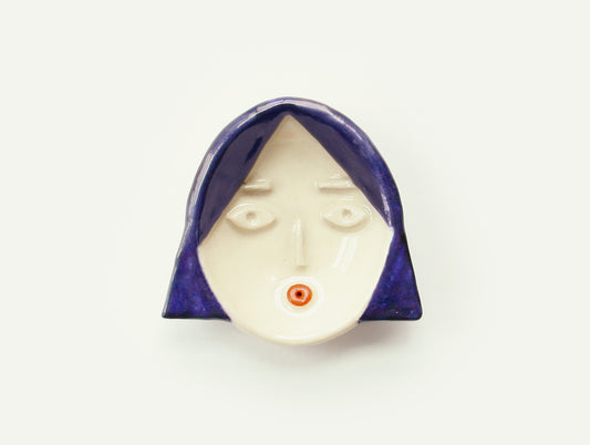 Ceramic Face Dish nº2 / Incense Holder / Ring Dish