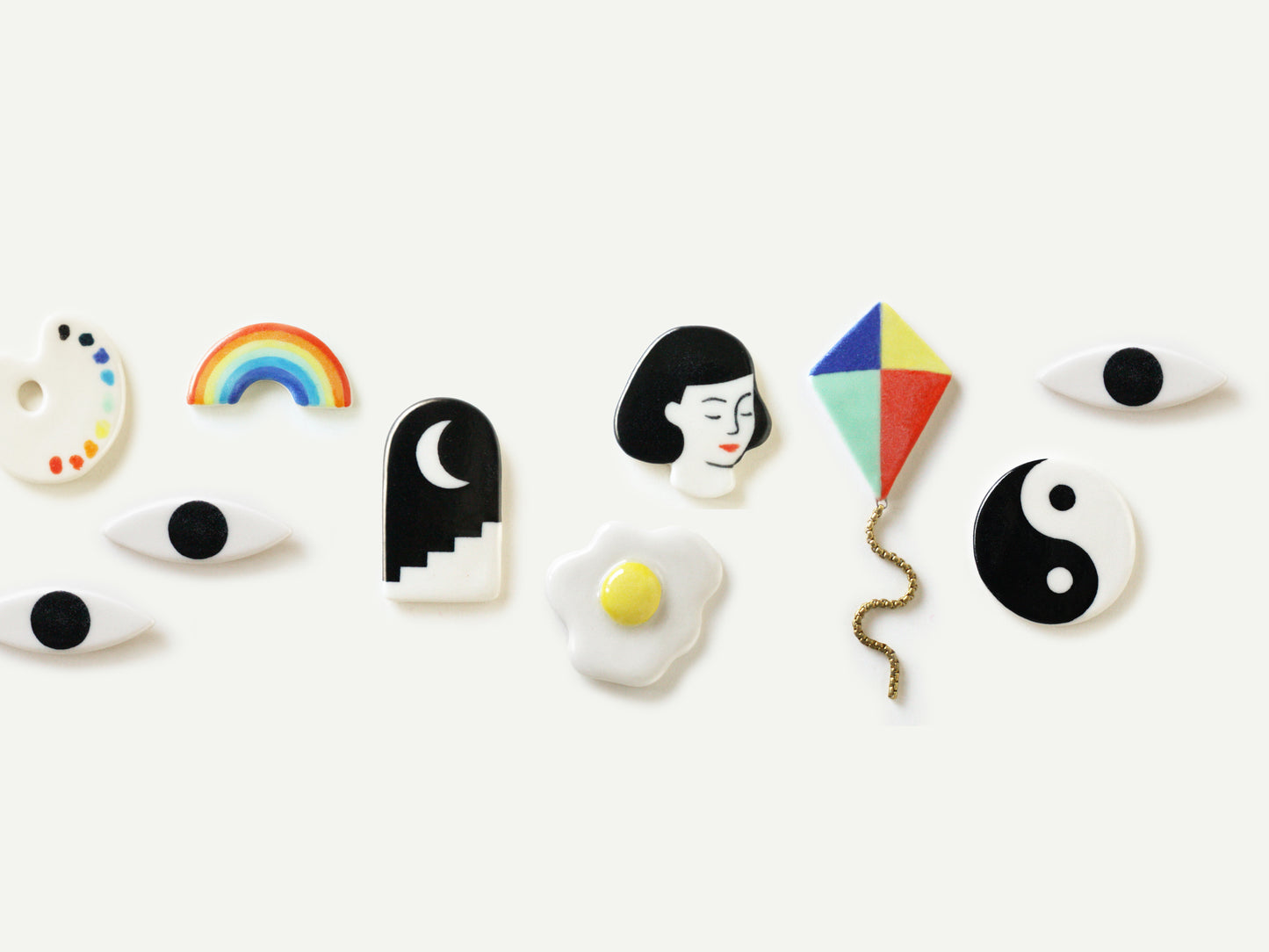 Pre-Order: Porcelain Rainbow Earrings