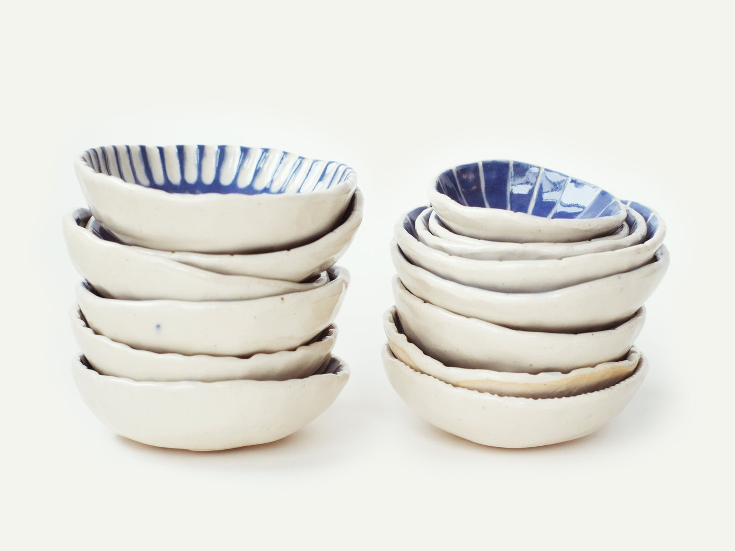 Blue Carved Ring Dish / Incense Holder