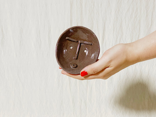 Ceramic Face Dish / Soap Holder / Incense Holder