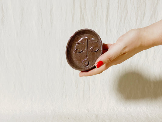 Ceramic Face Dish / Incense Holder / Ring Dish