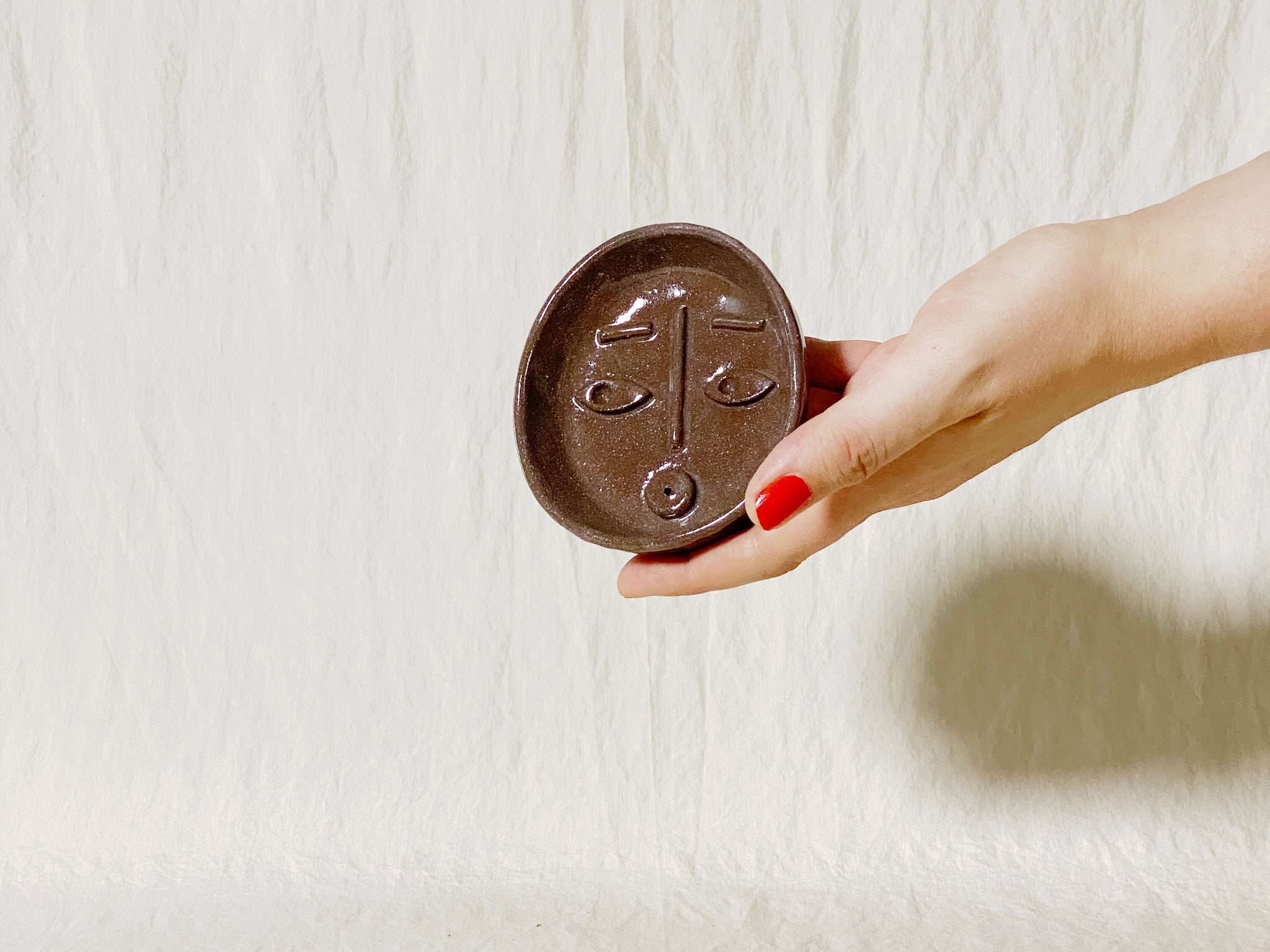 Ceramic Face Dish / Incense Holder / Ring Dish