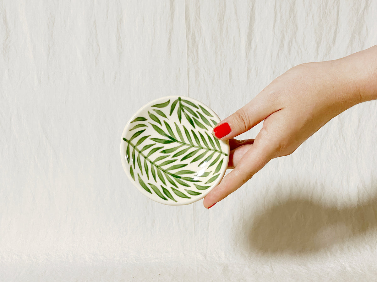 Trinket Ring Dish - "Frond" Pattern
