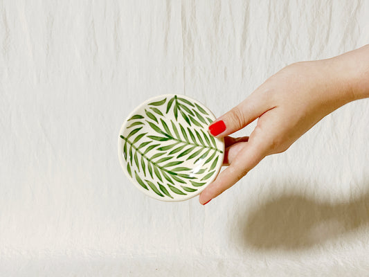 Trinket Ring Dish - "Frond" Pattern