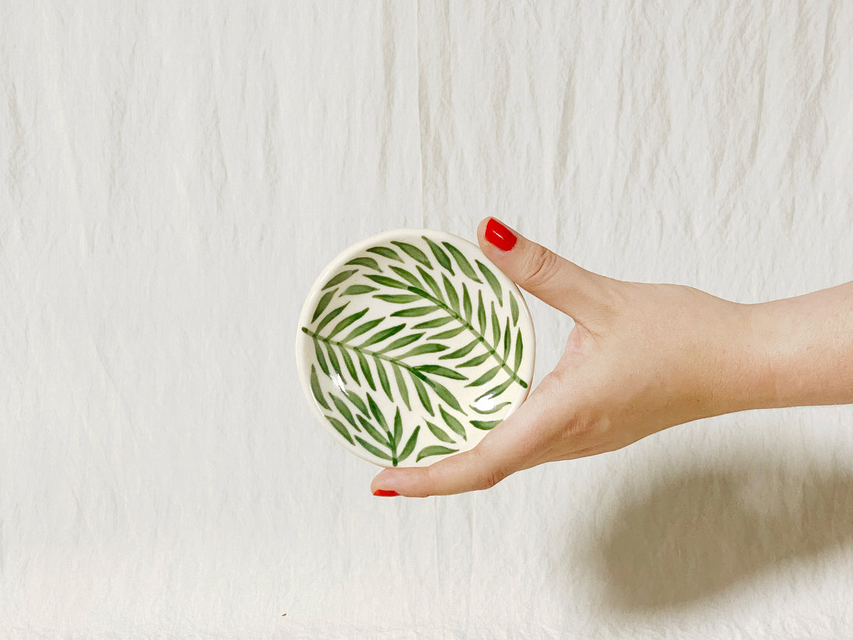 Trinket Ring Dish - "Frond" Pattern