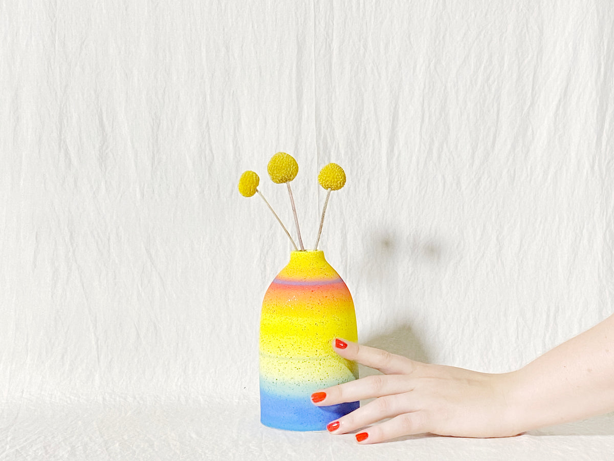 "Blur" Vase - Rainbow Ombre (1)