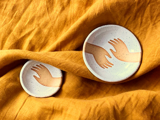Pre-Order: Trinket Ring Dish - Hand - White