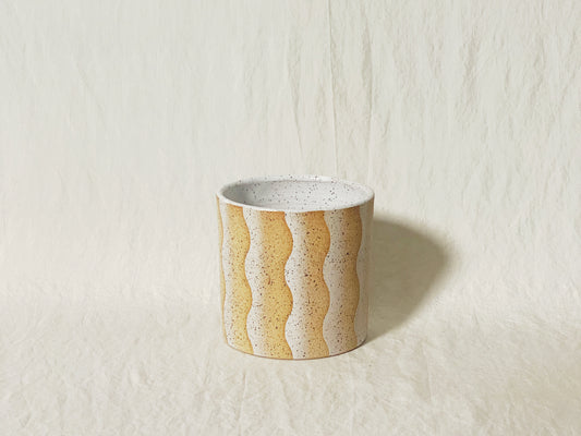 (SECOND) Wavy Cup - Large Pattern - White