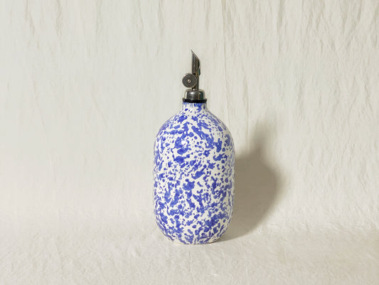Oil Cruet/Dispenser - Blue Spongeware (13)