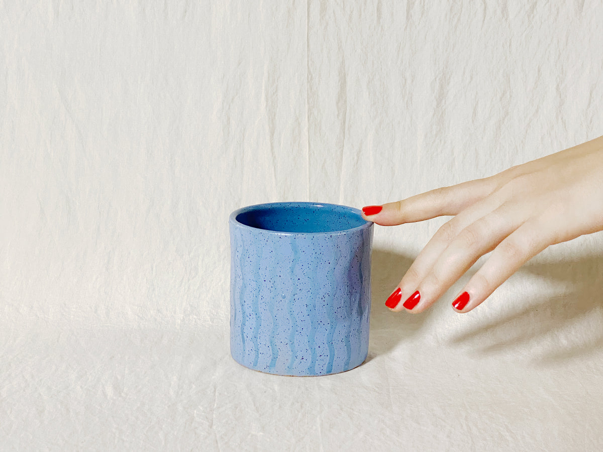(SECOND) Wavy Cup - Medium Blue