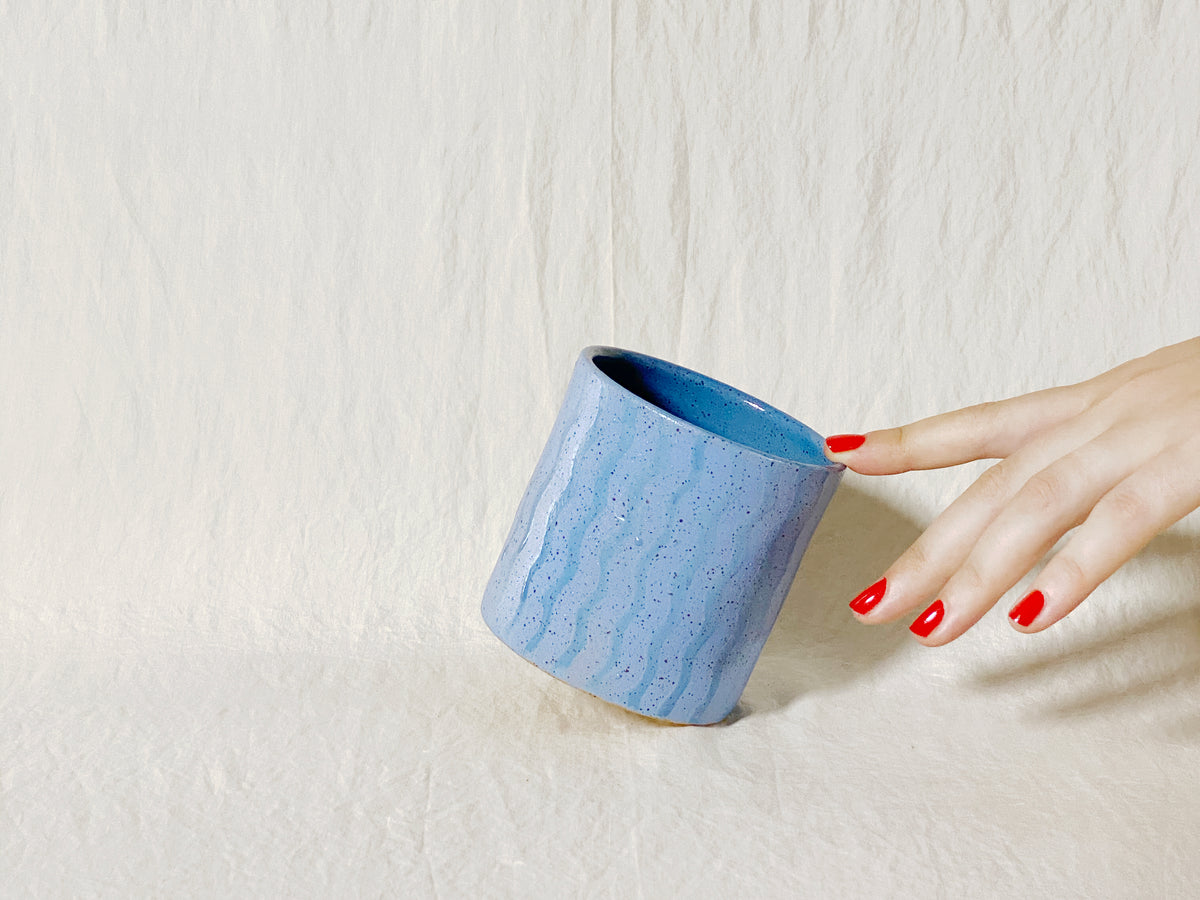 (SECOND) Wavy Cup - Medium Blue