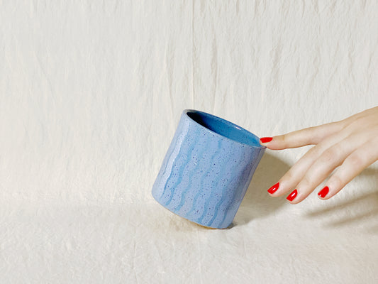 (SECOND) Wavy Cup - Medium Blue