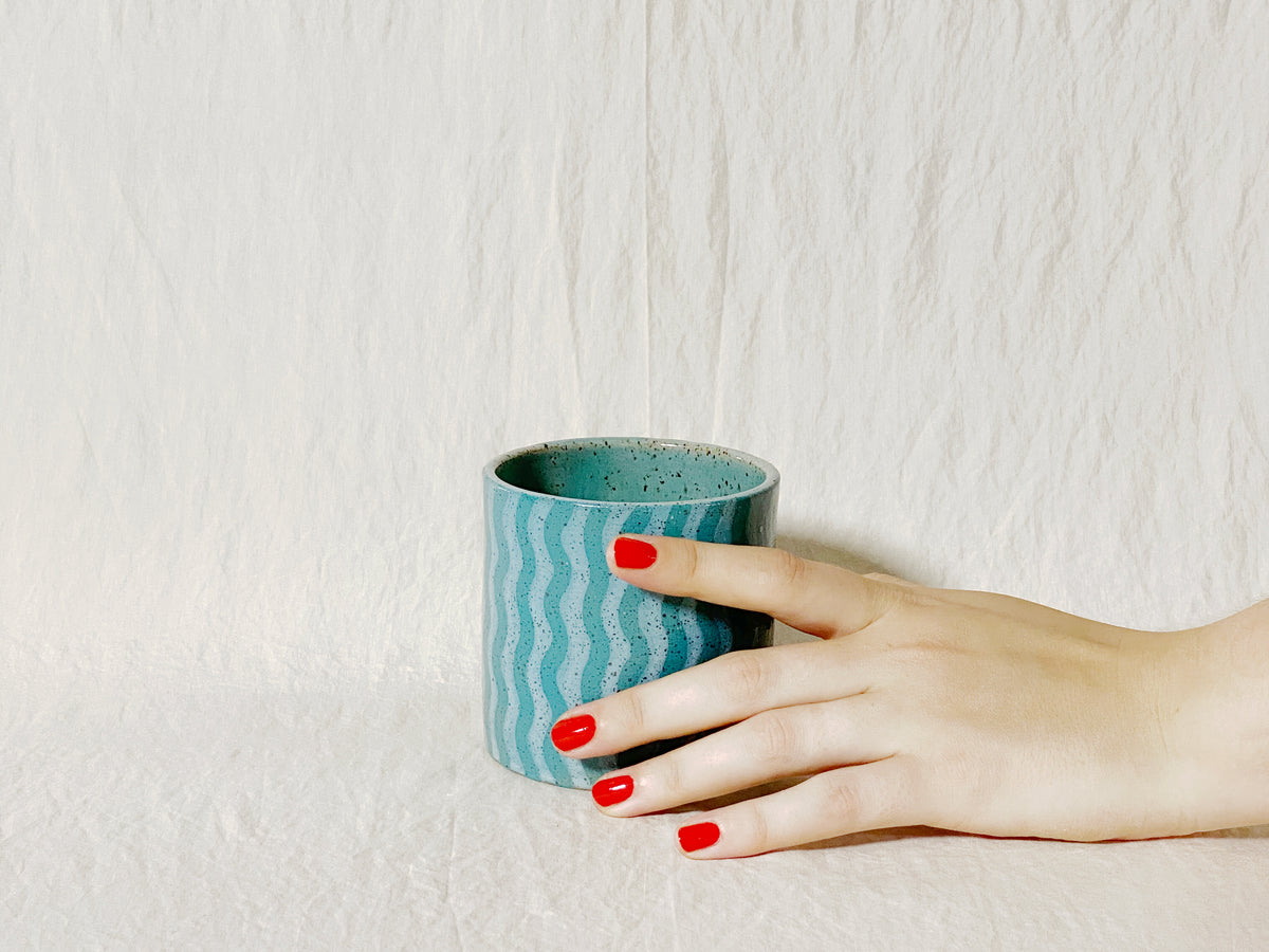 Wavy Cup - Turquoise